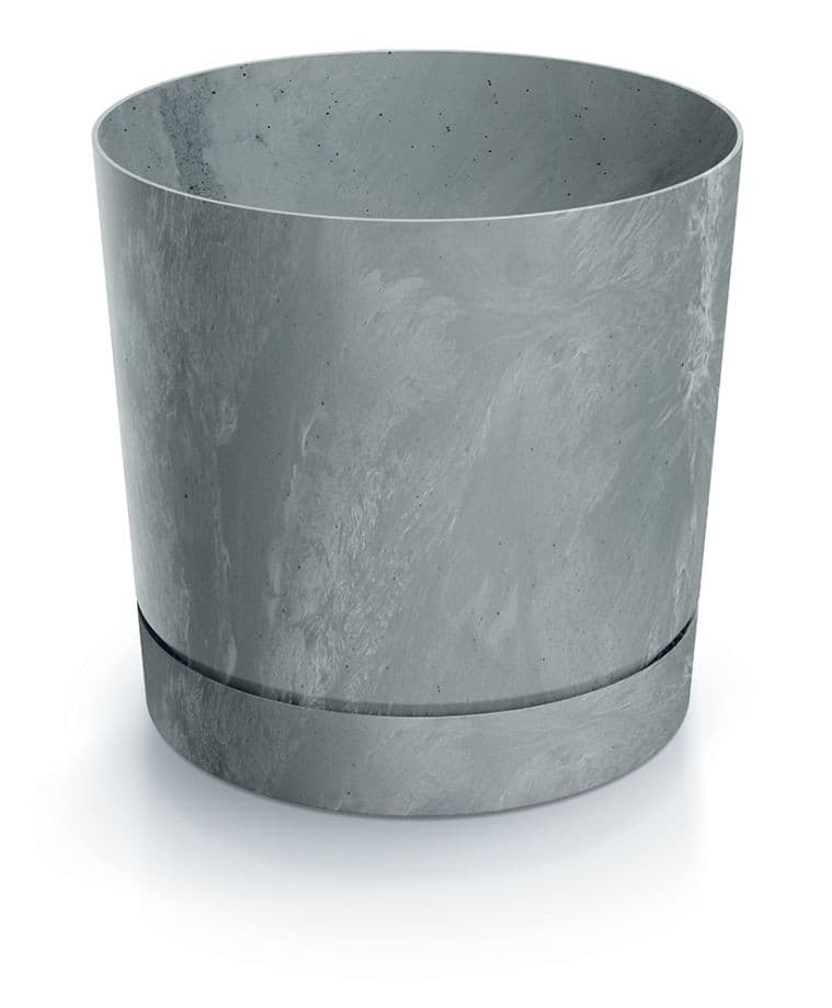 Kvetináč TUBOS P betónový efekt šedý matný