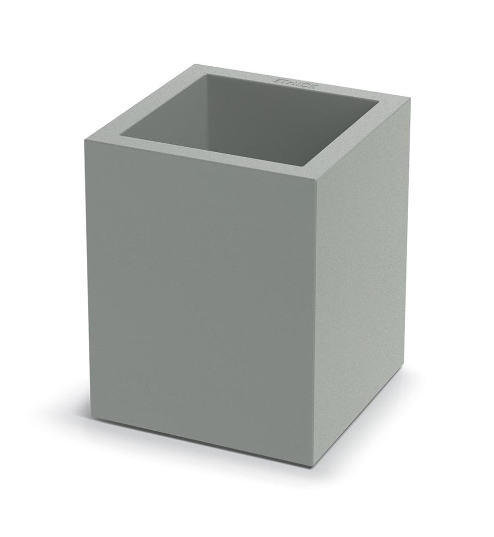 Plastový kvetináč CUBLASO SQUARE MIDL 29 cm betónovo sivý
