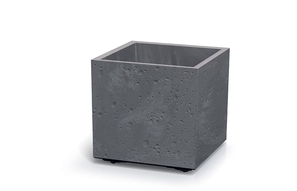 Plastový kvetináč SIERRAS SQUARE BETÓN EFEKT marengo 1