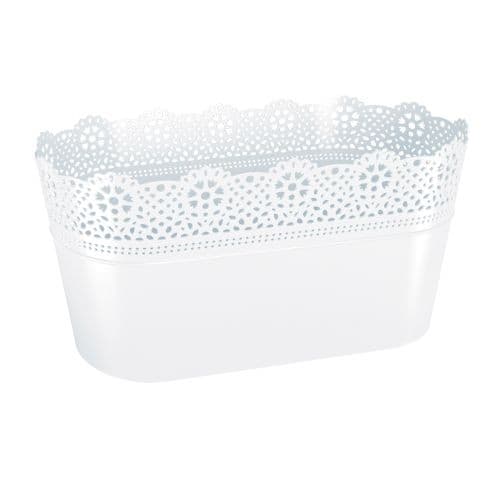 Truhlík LACEY 28,5 cm biely 1