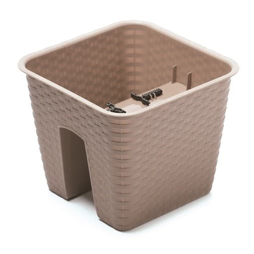 Truhlík na zábradlie RATONA mocca 28 cm