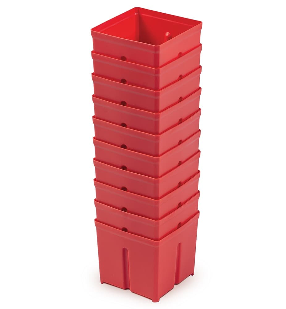 Súprava 10 plastových boxov na náradie TIGER BOX 10,5x10,5x9,7 cm červená 1