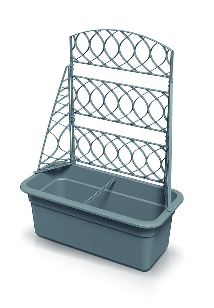 Kvetináč s pergolou Blomas 58 cm sivý 1