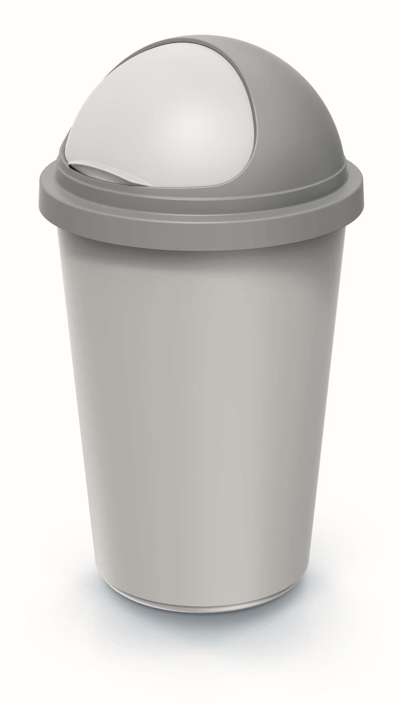 Odpadkový kôš COMPACTO ROLL 50 L popolavo sivý/svetlosivý 1