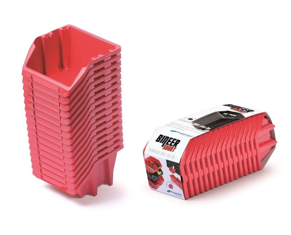 Sada úložných boxů 16 ks BENER 23,4 x 7,7 x 9,2 cm červená 1