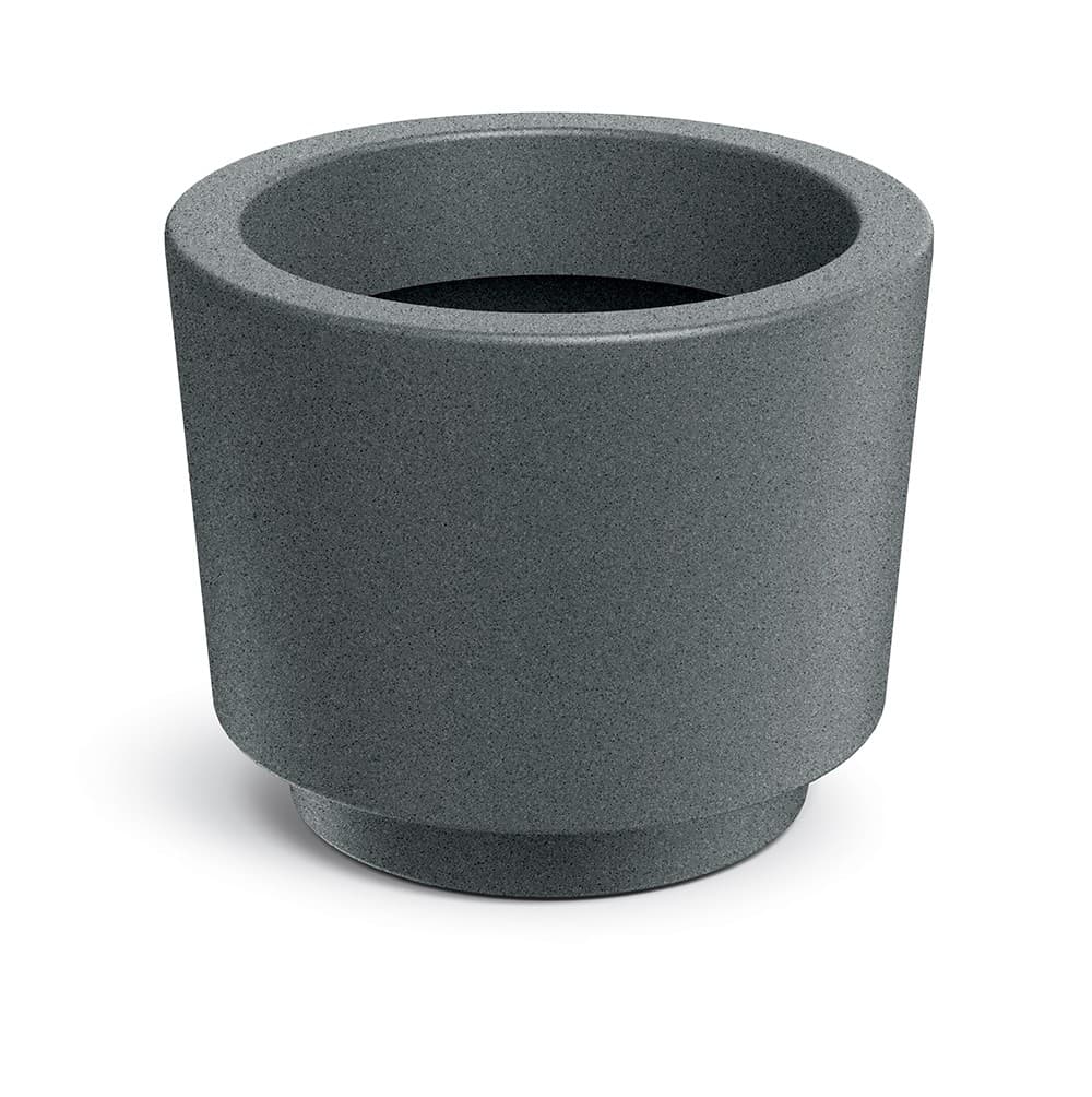 Kvetináč SPLITOS ROUND granitovo sivý