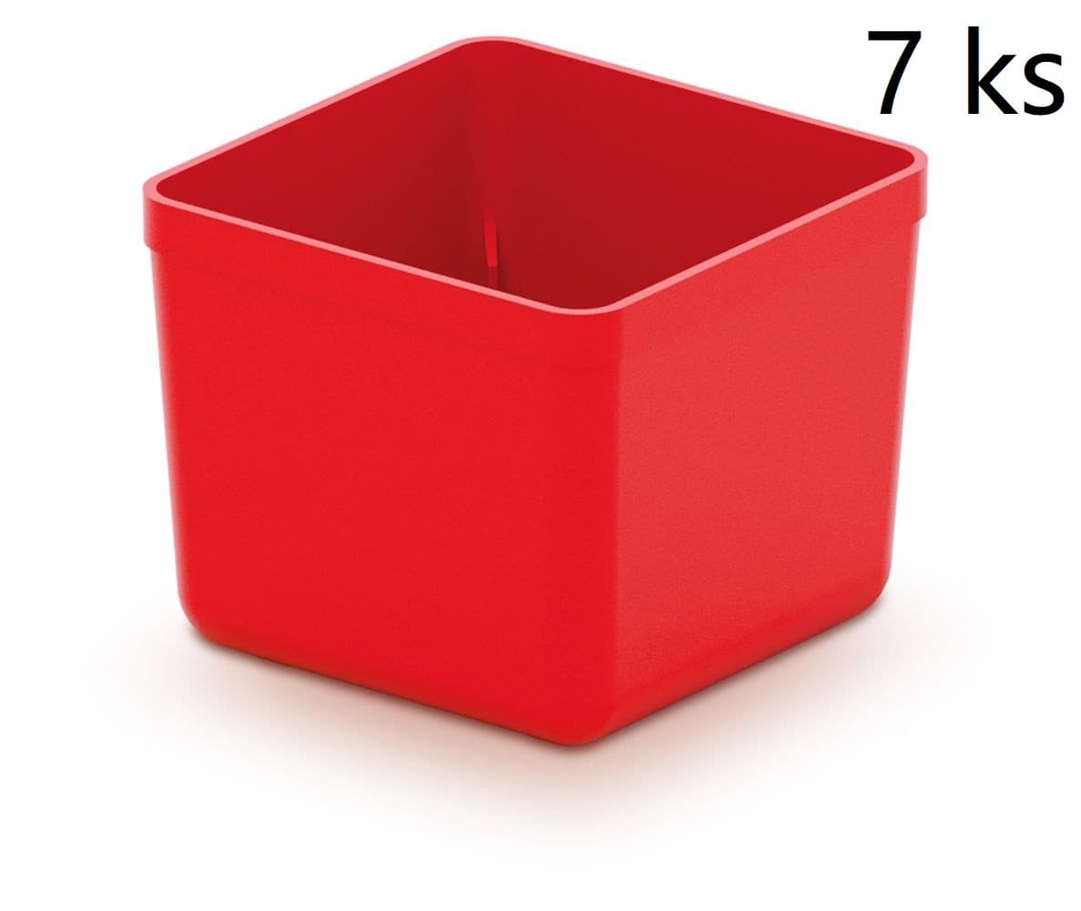 Sada úložných boxů 7 ks UNITEX 5,5 x 5,5 x 16,5 cm červená 1