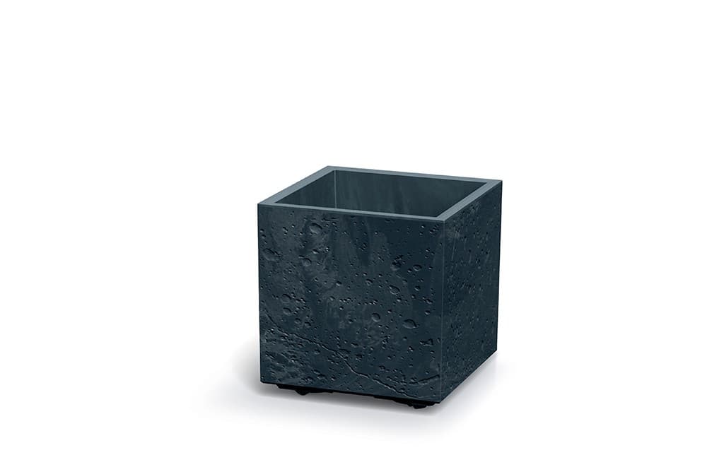 Plastový kvetináč SIERRAS SQUARE BETON EFFECT antracitový 1