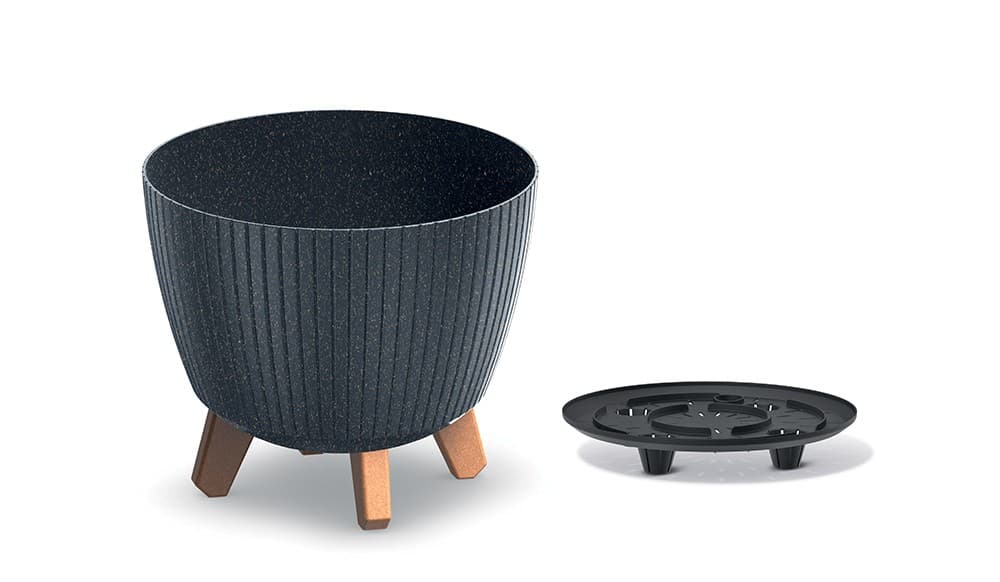 Kvetináč LAMIAL ECO WOOD antracitový 1