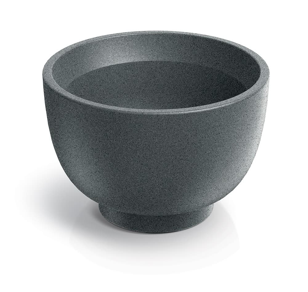 Plastový kvetináč Vemos Round 40x26 cm granitovo sivý 1