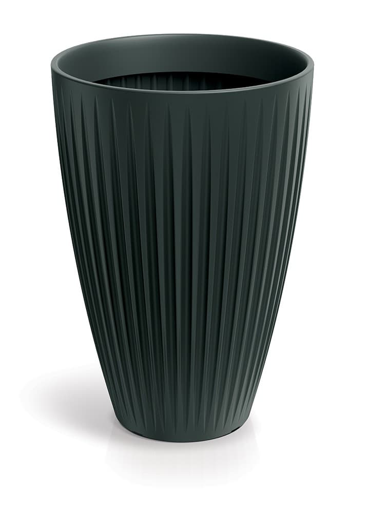 Vysoký kvetináč LATIE ROUND II 40 cm antracitový