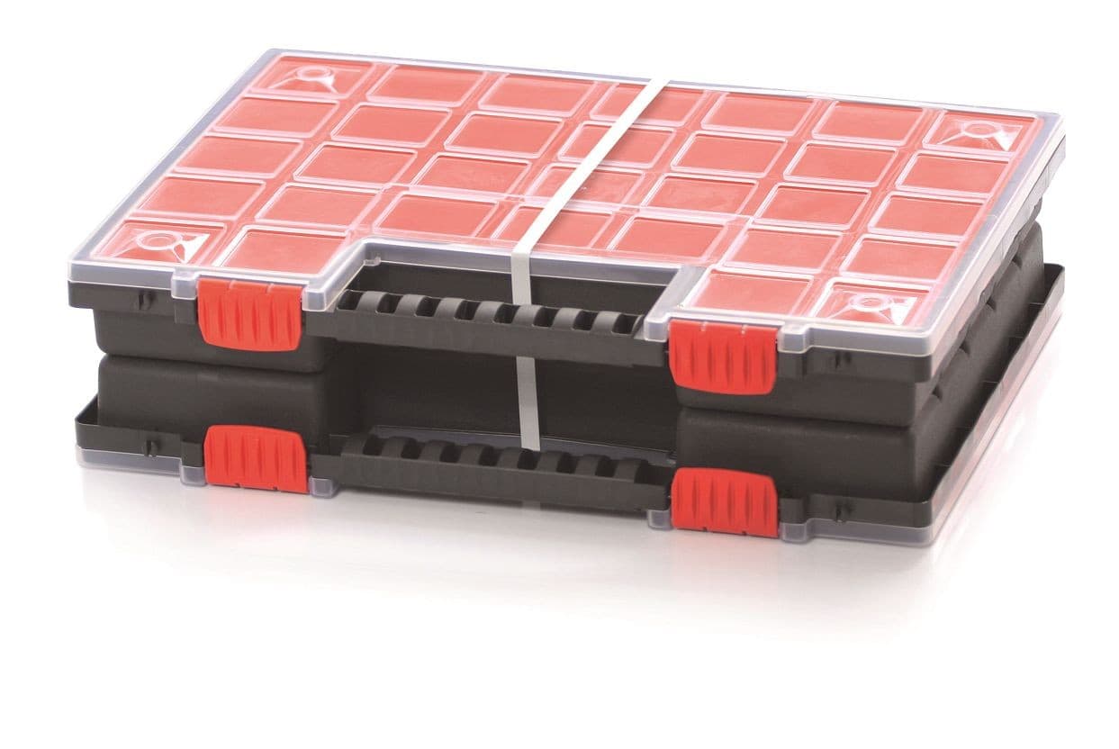 Organizér ZERGOB DUO 39,9 x 30,3 x 10 cm černo-červený