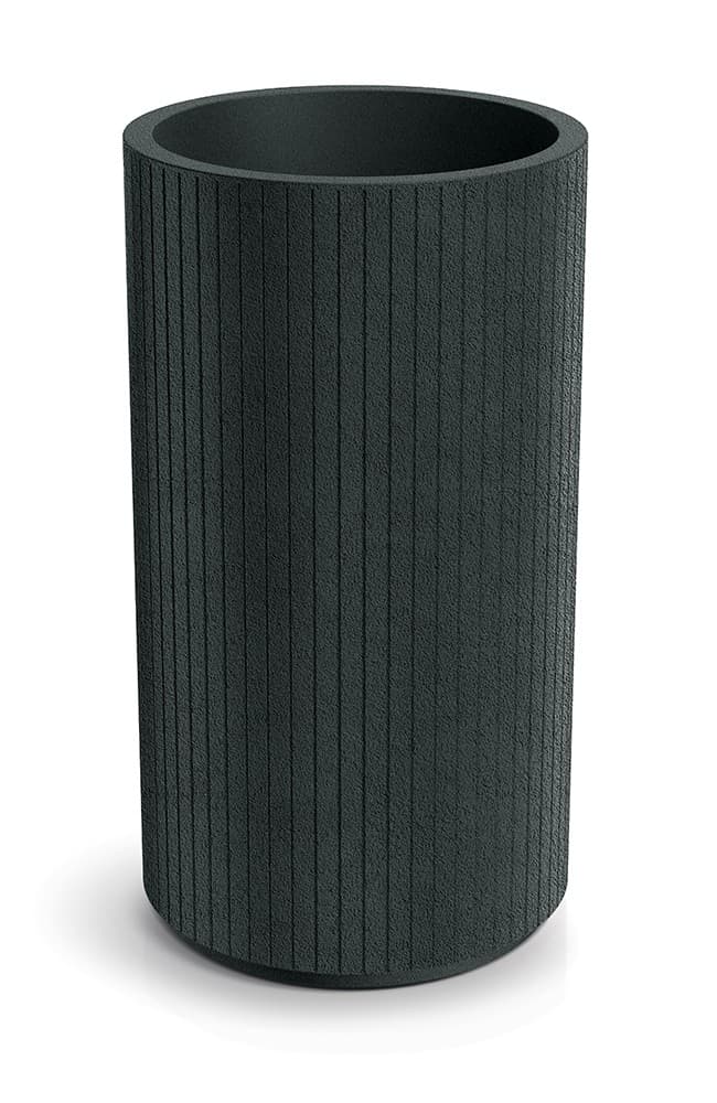 Plastový kvetináč COROS ROUND HIGH tmavosivý 1