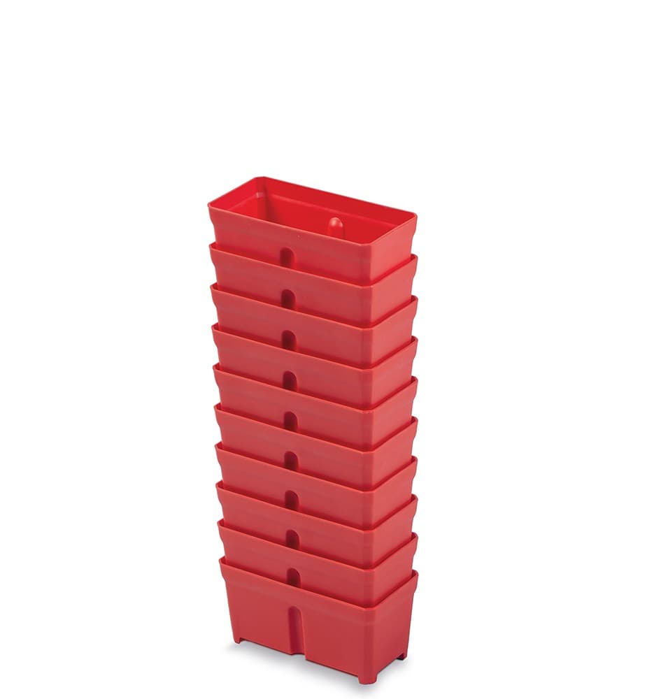 Súprava 10 plastových boxov na náradie TIGER BOX 10,5x5x5 cm červená 1