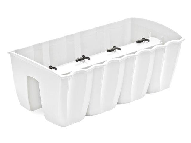 Truhlík na zábradlie CROWL biely 58cm 1