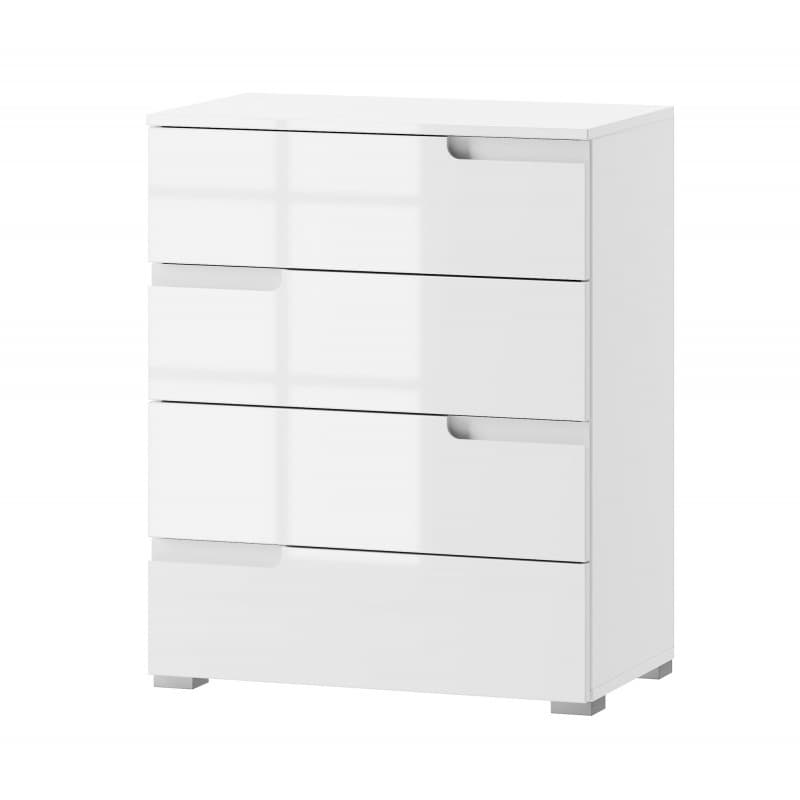 Komoda Selene 4 65 cm biela lesklá/matná