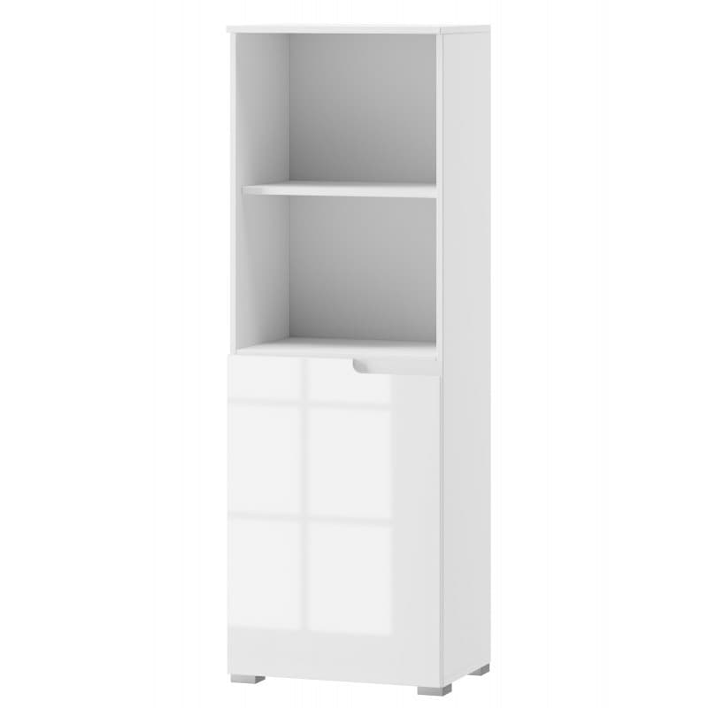 Regál Selene 145 cm biely lesk/mat