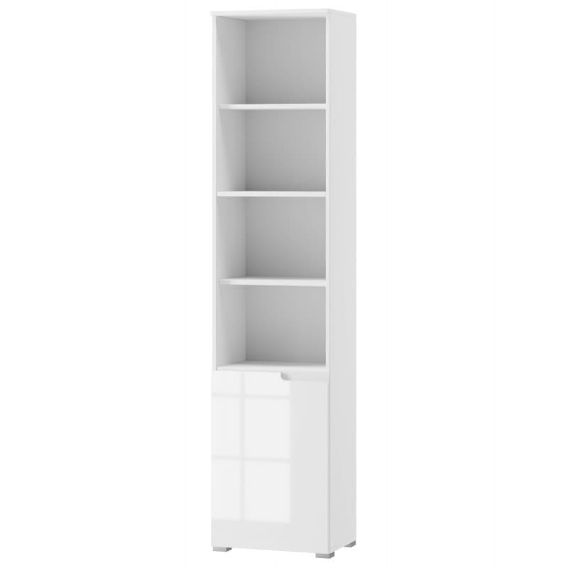 Regál Selene 216 cm biely lesk/mat 1