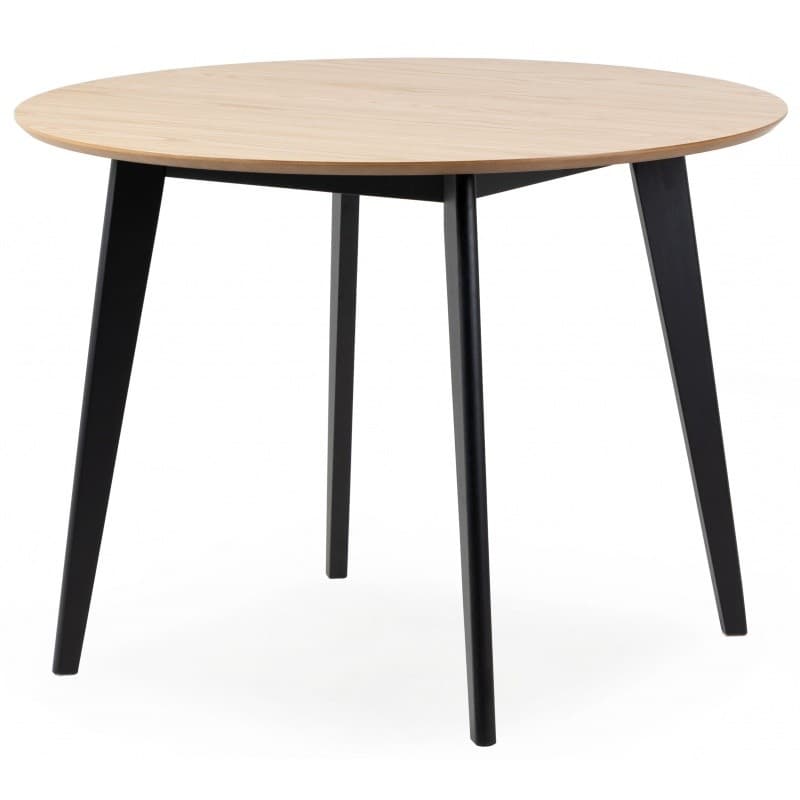Okrúhly jedálenský stôl Roxy 105 cm dub přírodní/čierna 1