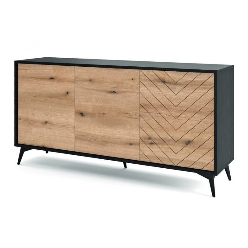 Komoda Diamant 154 cm dub/čierna 1