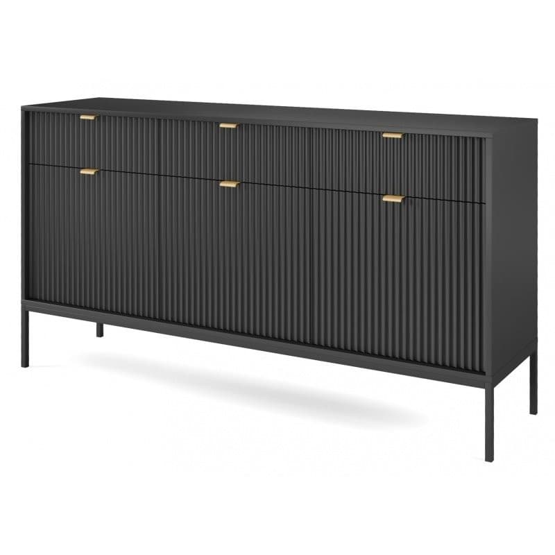 Komoda Nova 154 cm čierna/čierny rám 1