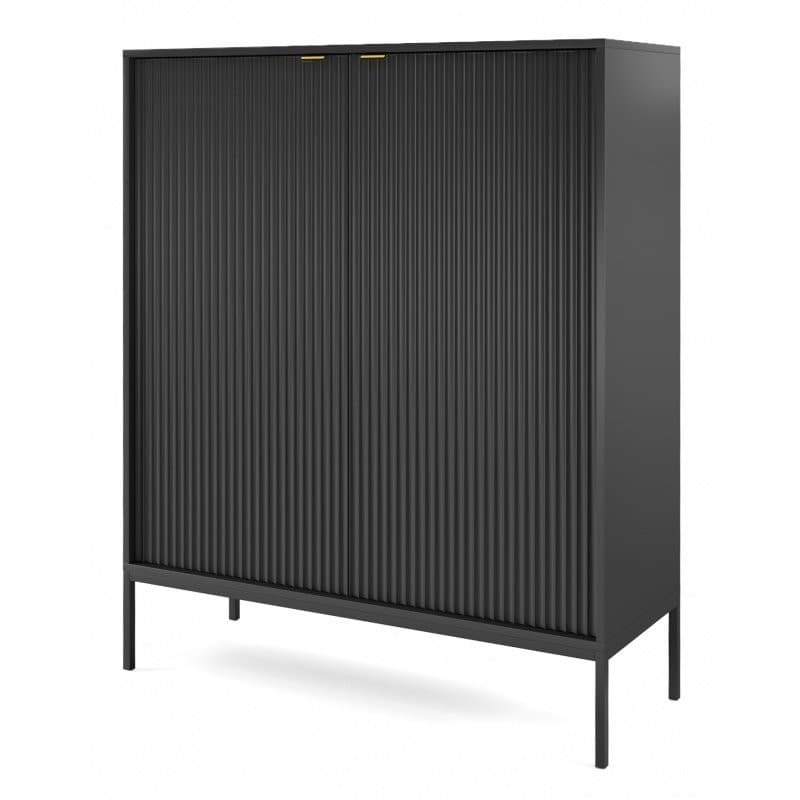 Komoda Nova 104 cm čierna/čierny rám
