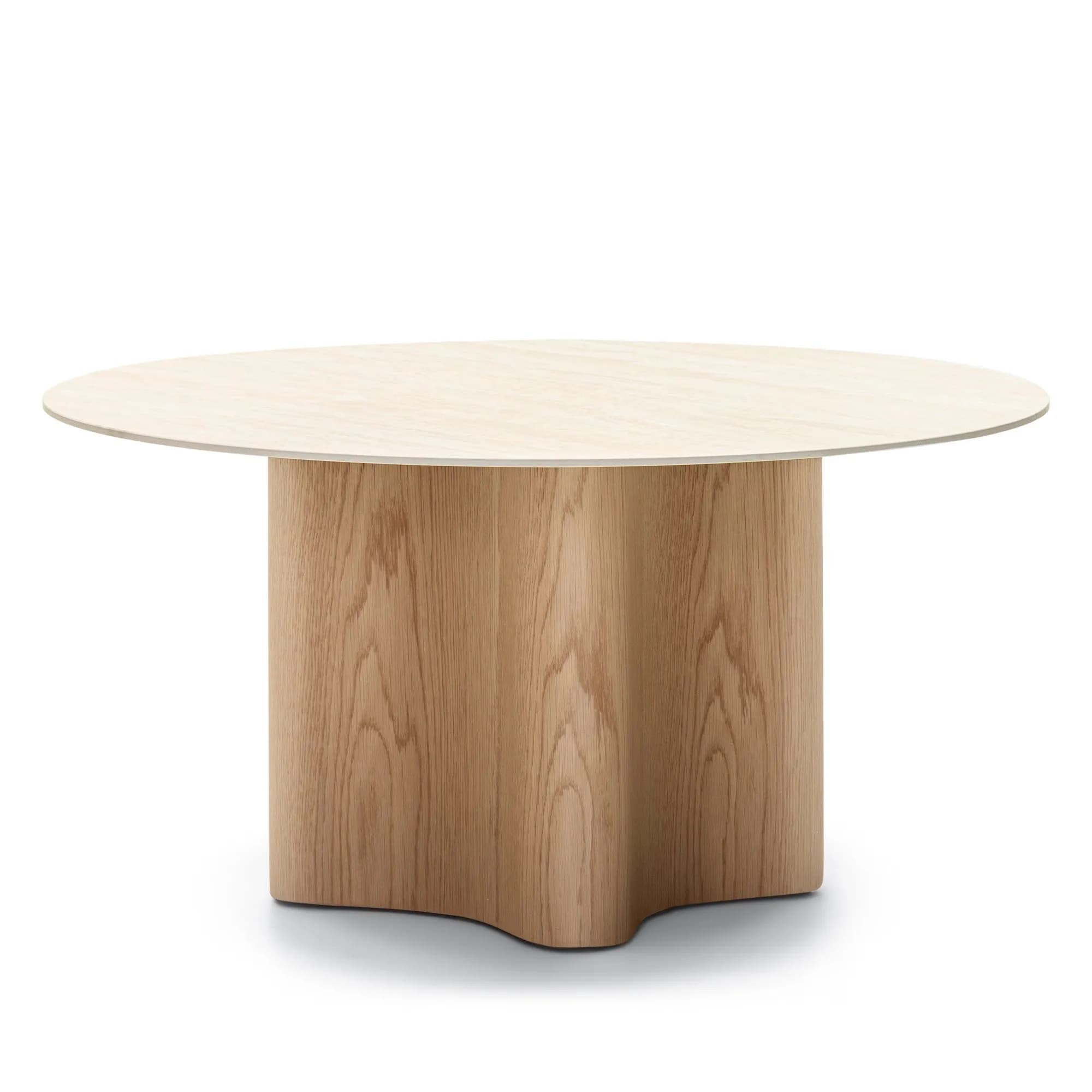 Konferenčný stolík Alesund 90 cm travertín/dub prírodný