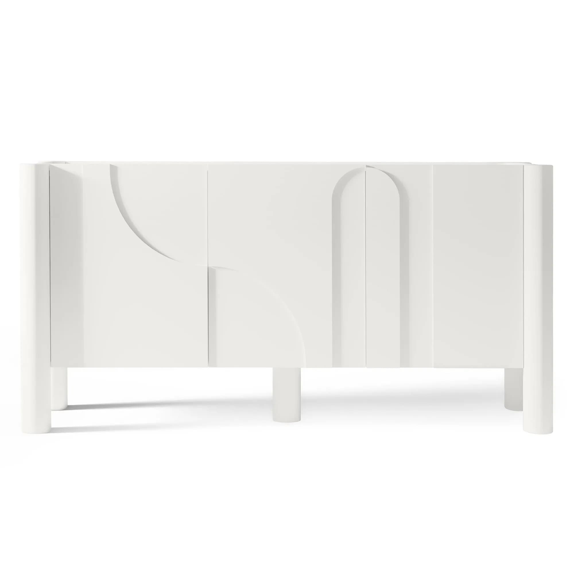 Dizajnová komoda Lunaria 160 cm biela 1