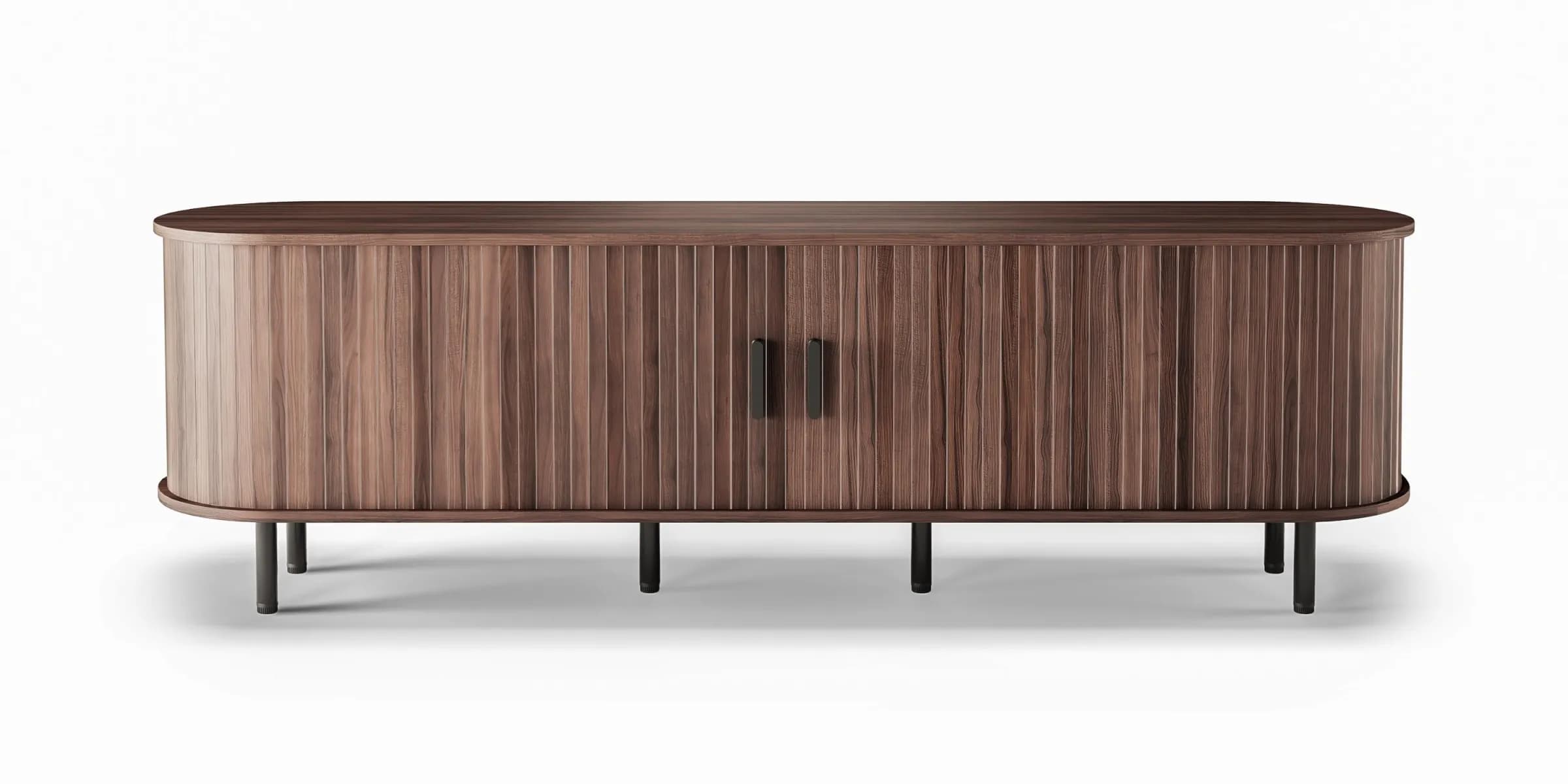 TV stolík Gliss 180 cm orech tmavý 1
