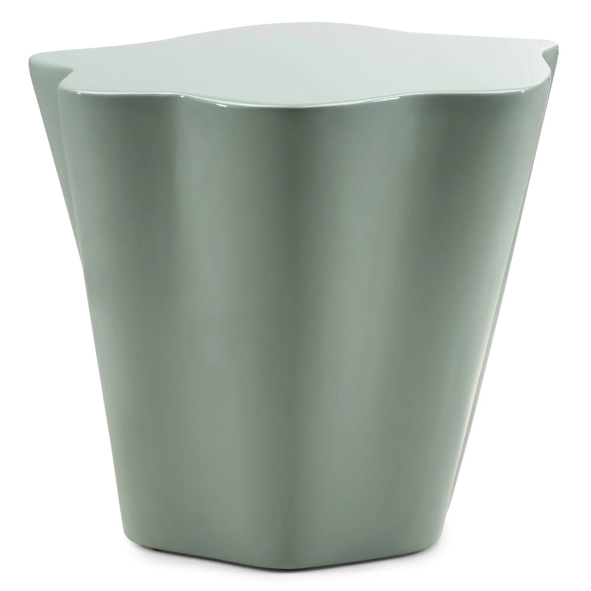 Odkladací stolík Bow 49 cm zelený lesklý