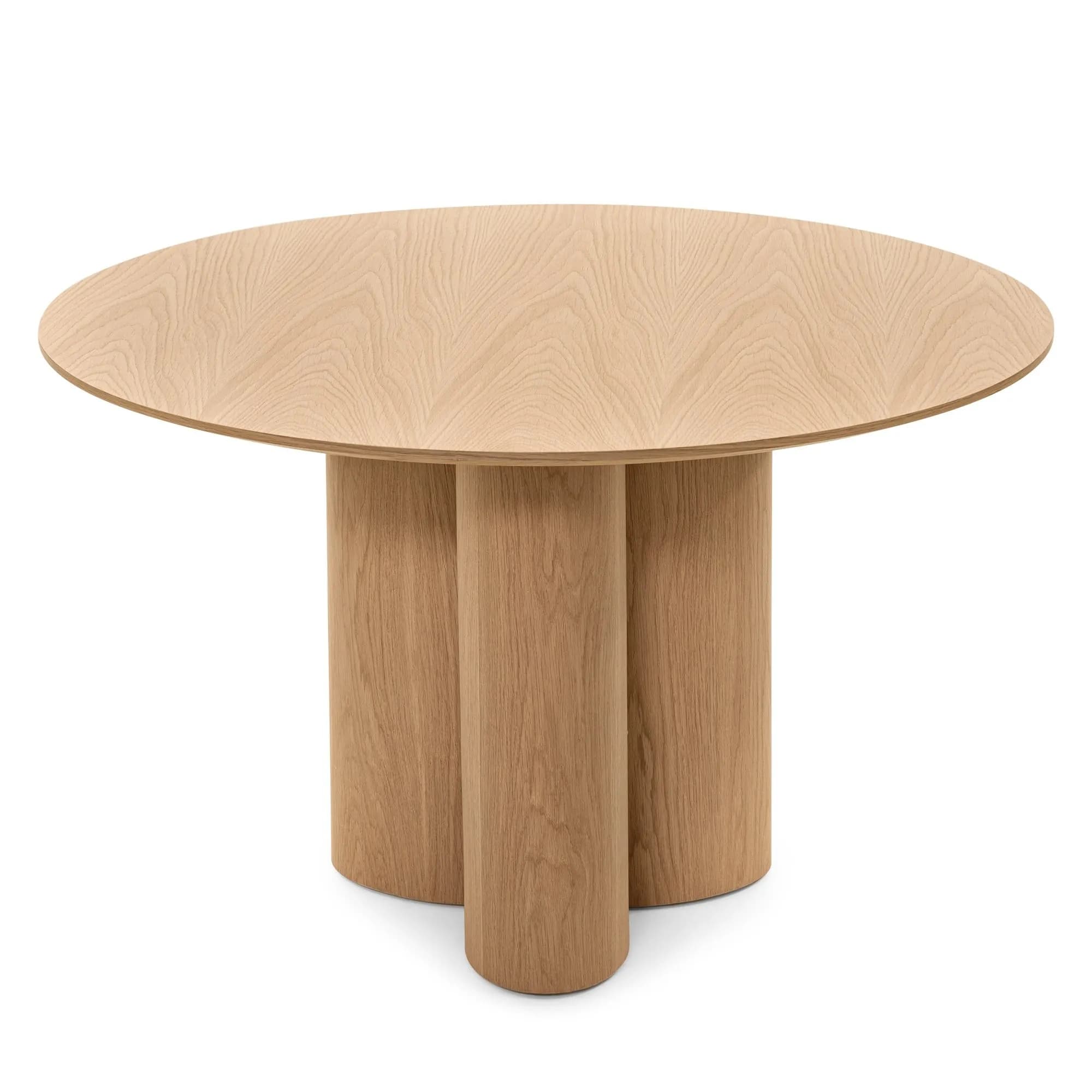 Jedálenský stôl okrúhly Avas 121 cm dub prírodný 1