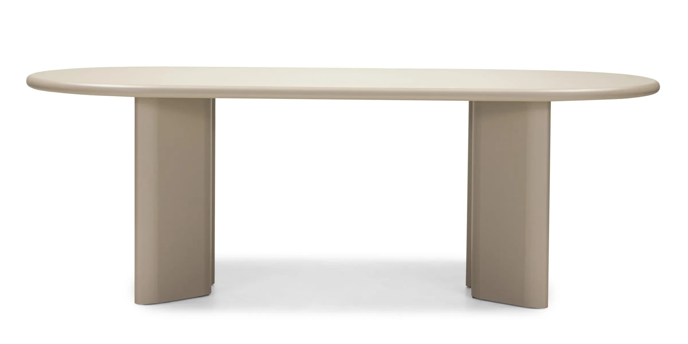 Jedálenský oválny stôl Lima 220 cm tmavobéžový