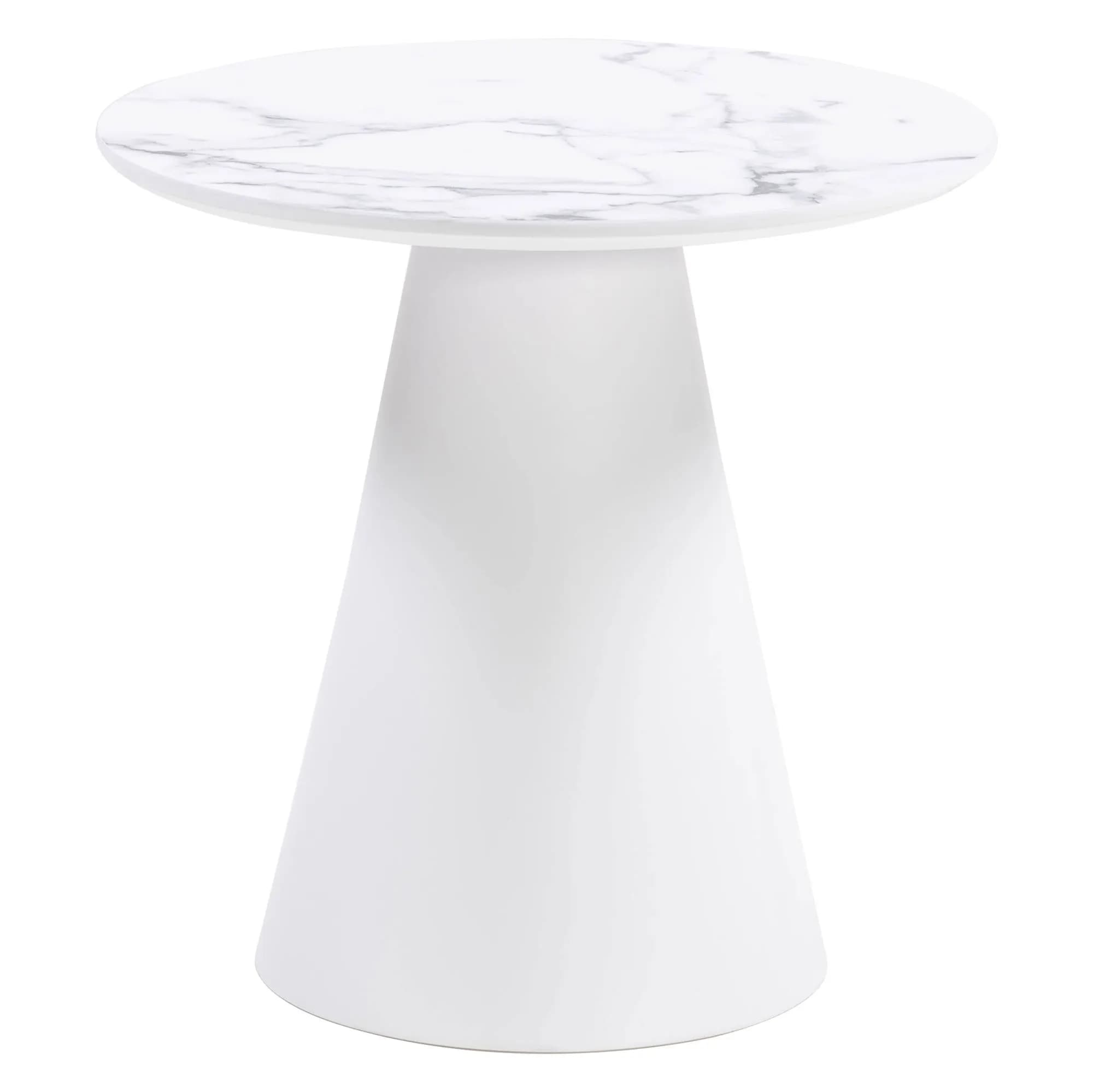Konferenčný stolík Margos 46 cm biely/mramor I