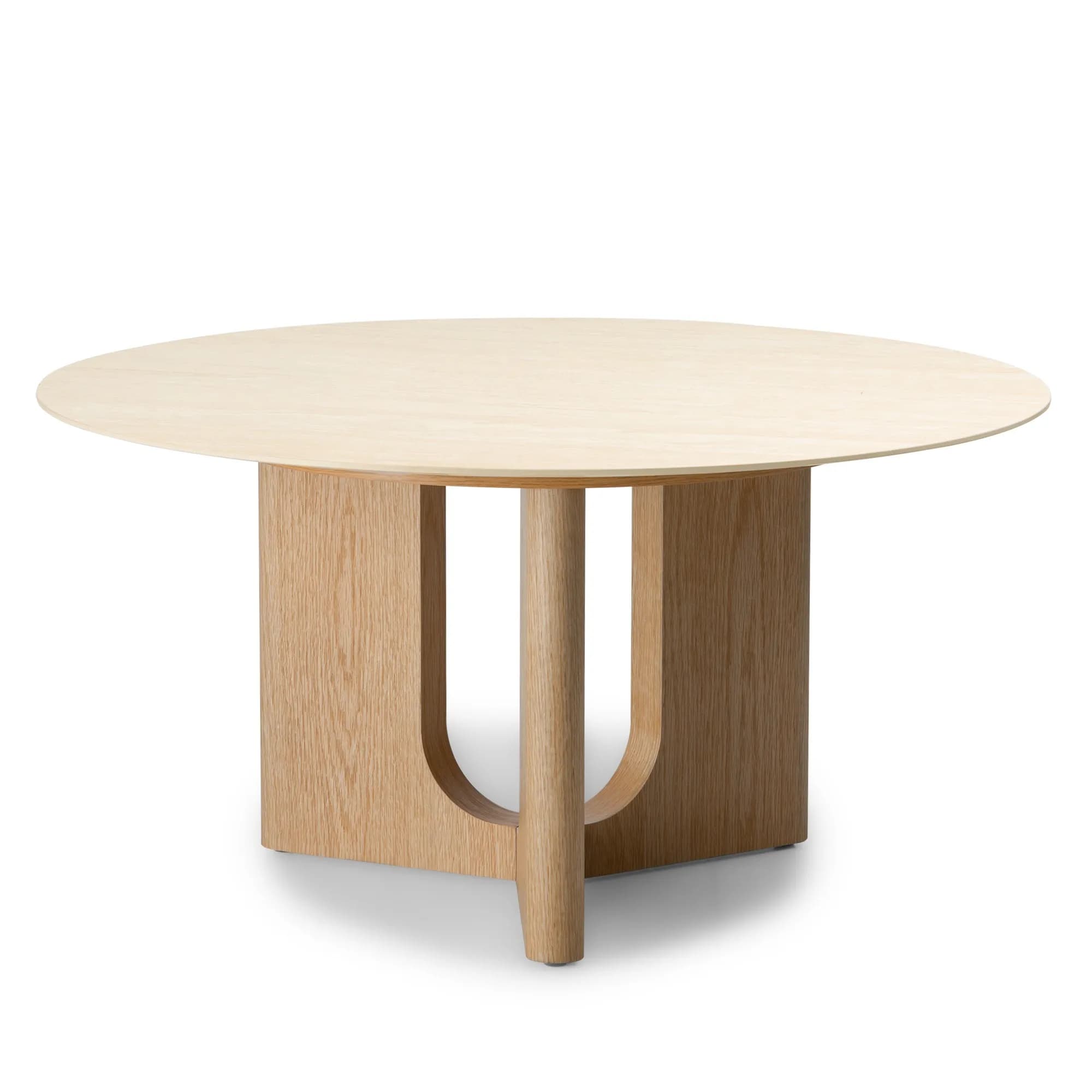 Konferenčný stolík Klimt 90 cm travertín/dub prírodný 1