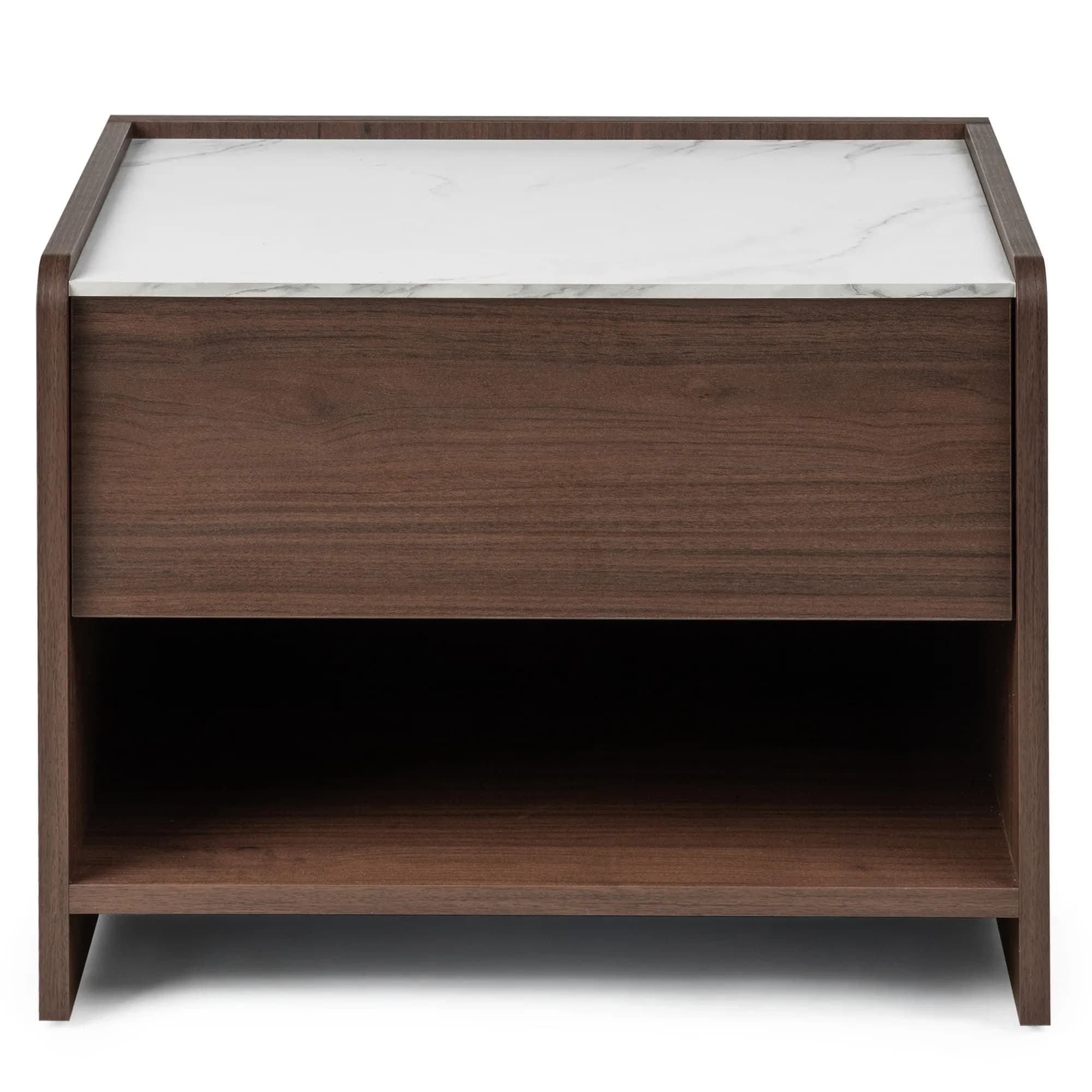 Nočný stolík Tanami 53,2 cm orech Villa/mramor