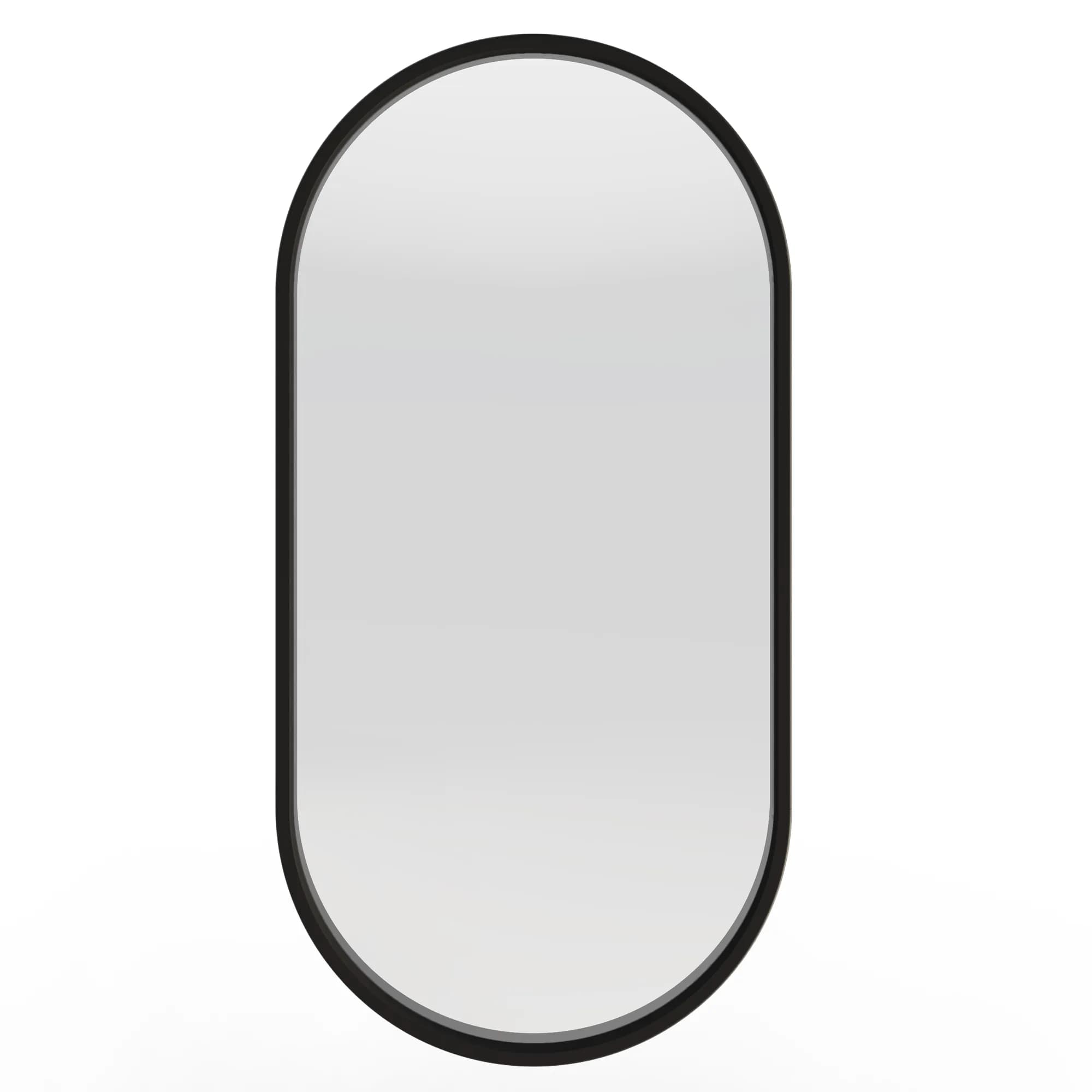 Nástenné zrkadlo Plico 90 cm z masívu čierne 1