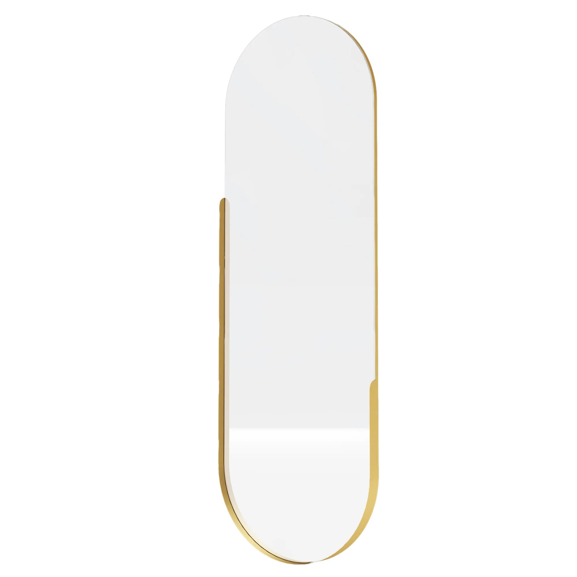 Nástěnné zrcadlo s LED osvětlením Brio 40x105 cm zlaté