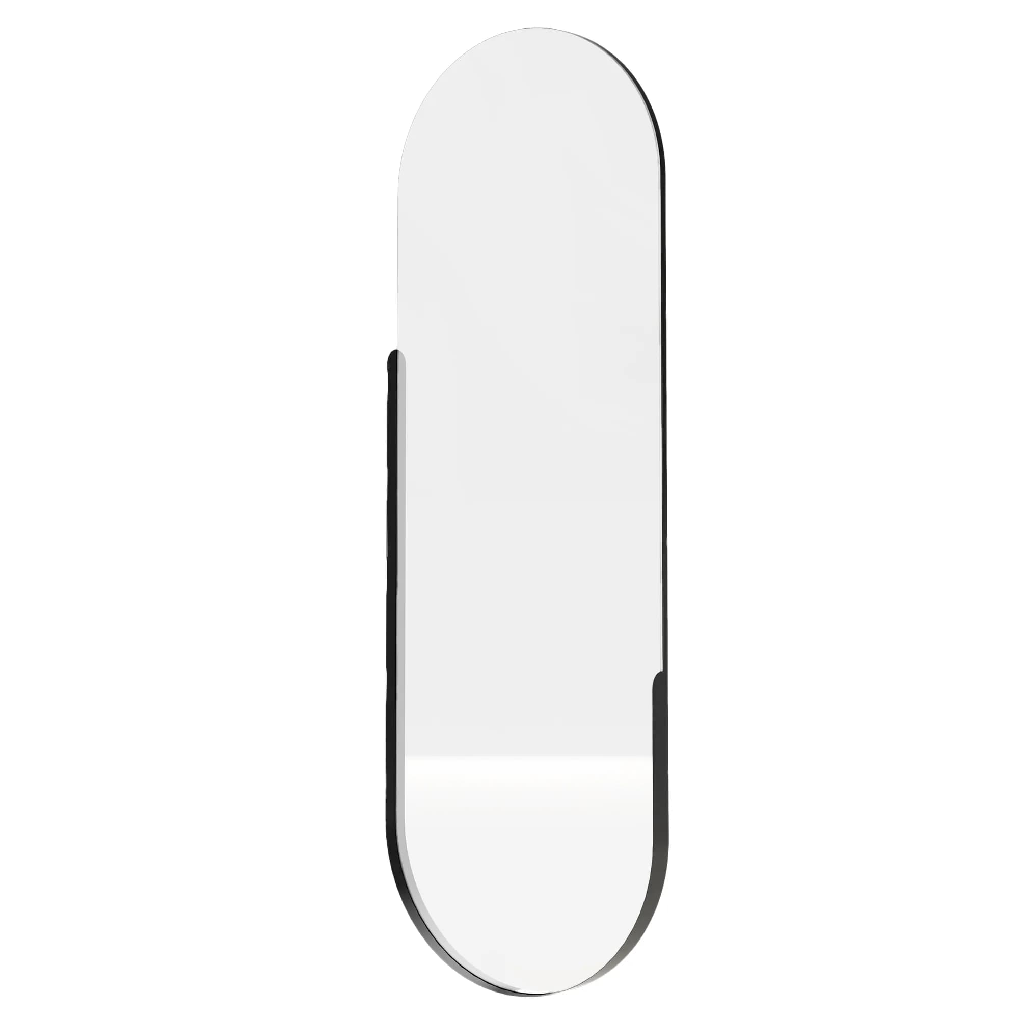 Nástenné zrkadlo s LED osvetlením Brio 40x105 cm čierne