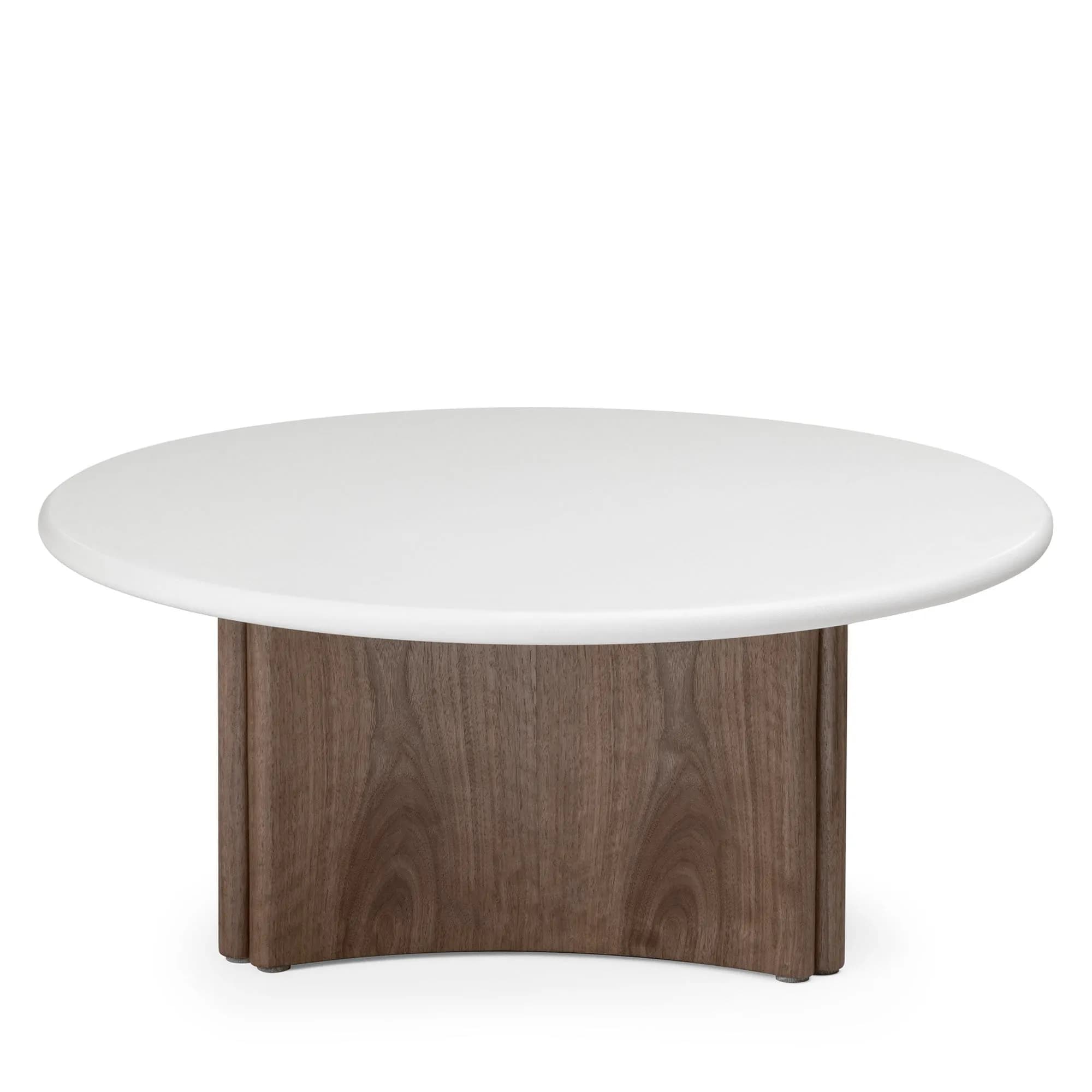 Konferenčný stolík Marlo 80 cm krémový/orech 1