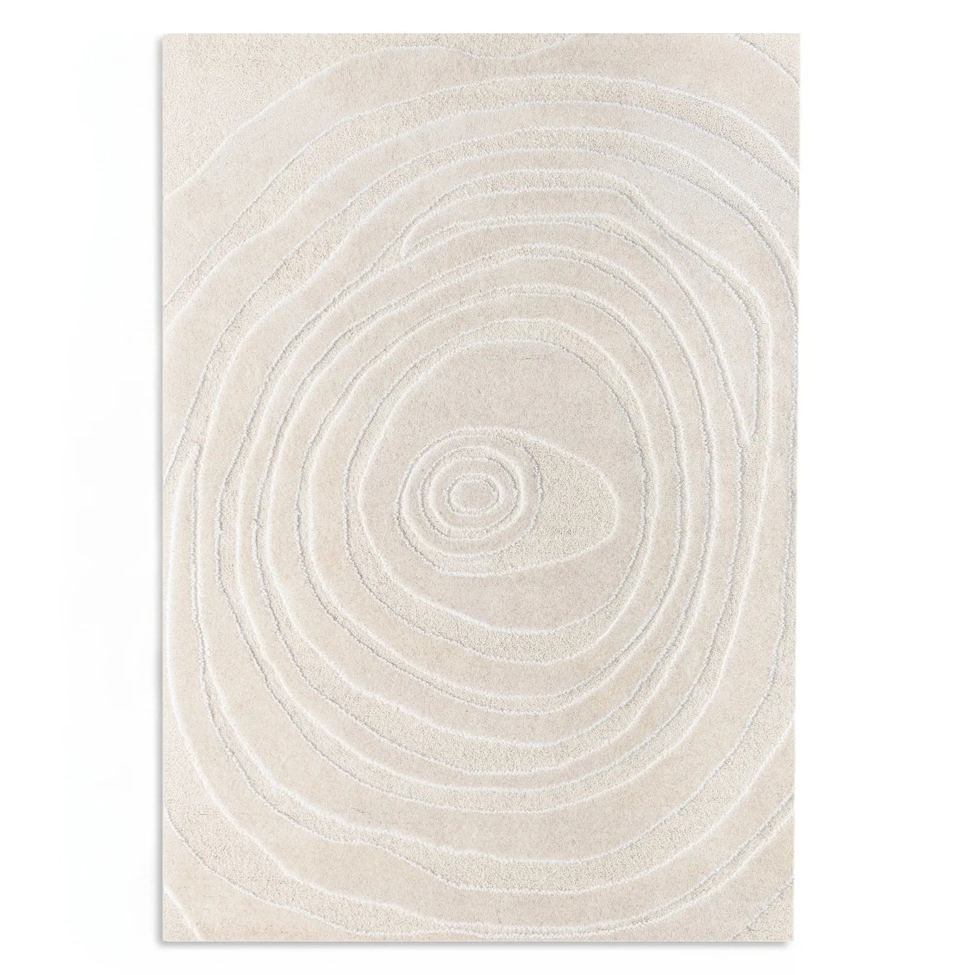 Vlnený obdĺžnikový koberec Sora 120x180 cm krémový 1