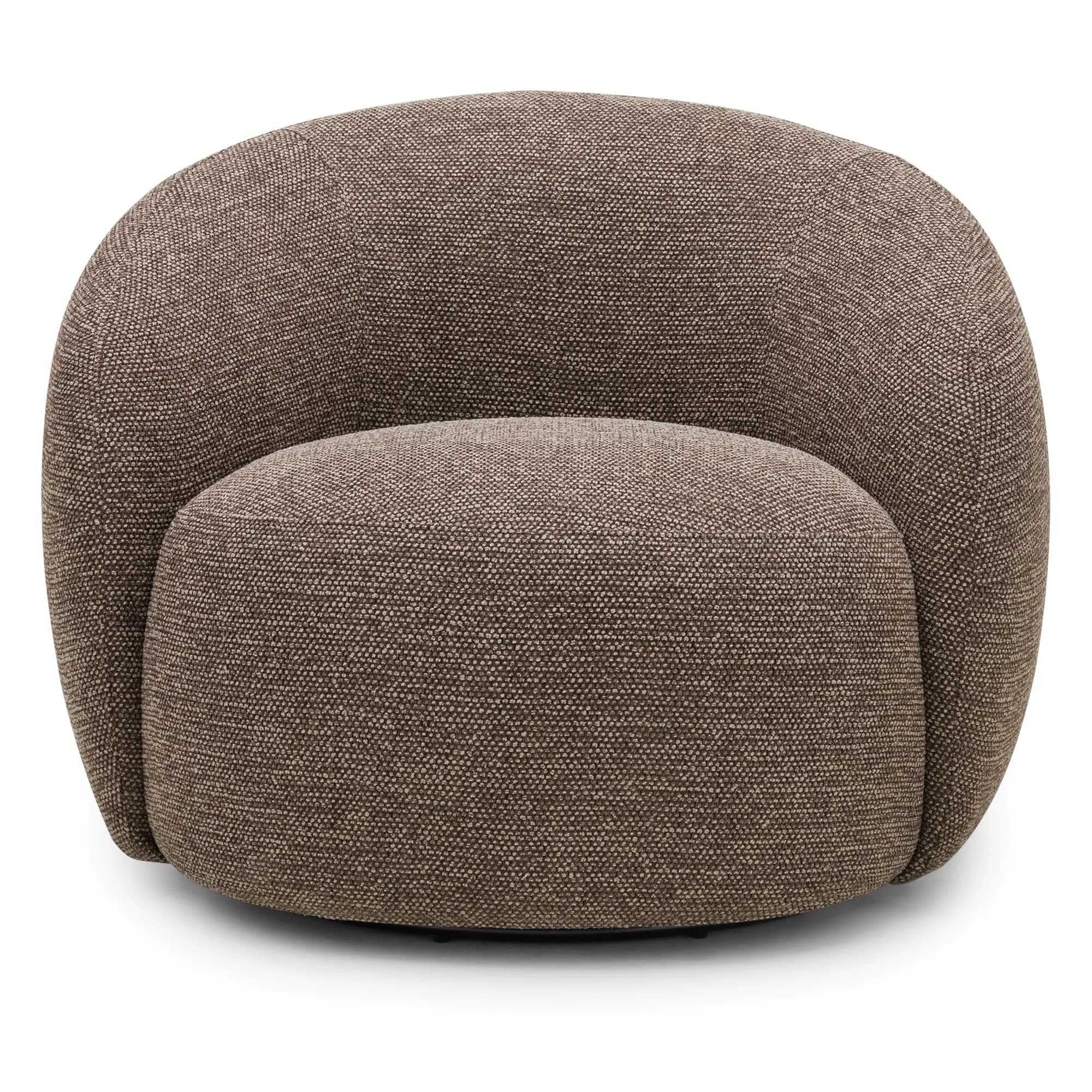 Otočné designové křeslo Ambi hnědé 1