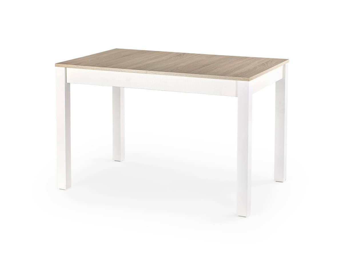 Jedálenský rozťahovací stôl Maurycy 118/158 cm dub sonoma/biela