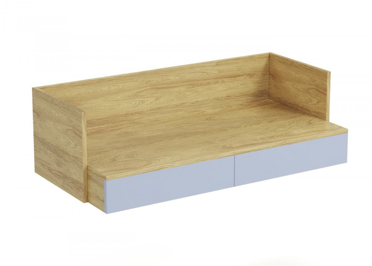Stôl MOBIUS 2S dub hickory/nebesky modrá 1