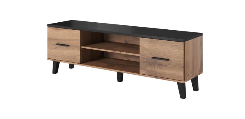 TV stolík Lotta 160 cm dub wotan/čierny