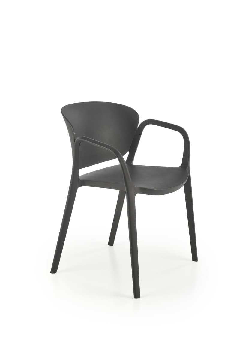 Záhradná plastová stolička LORA čierna 1