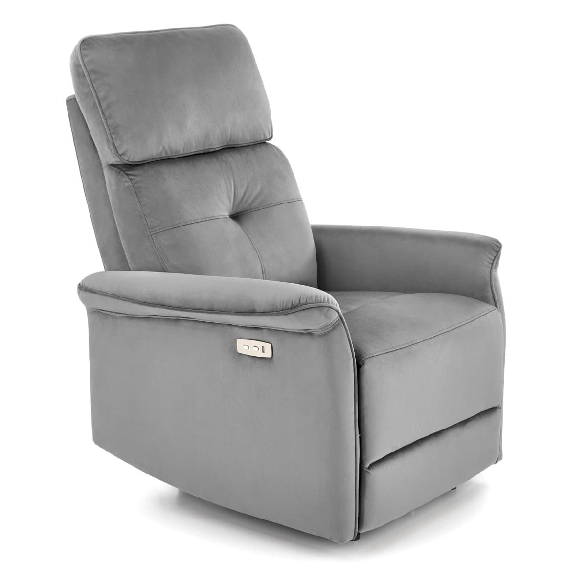 Kreslo Semir s elektrickým polohovaním a USB portom sivé 1