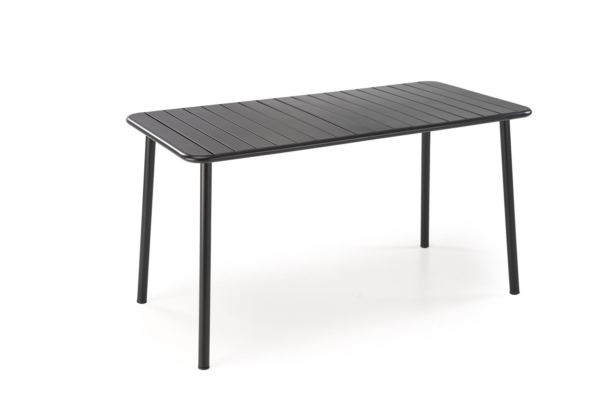 Kovový záhradný stôl Bosco 140 cm čierny