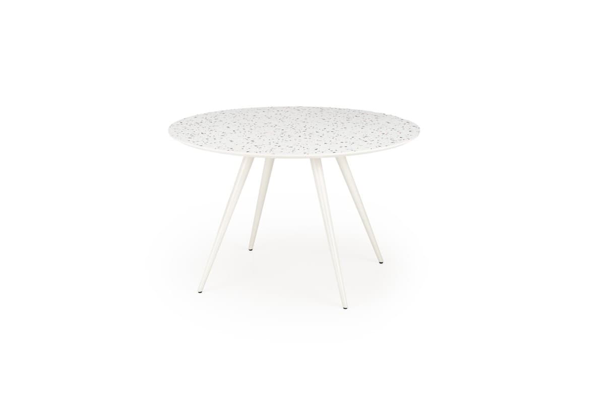 Jedálenský stôl Aramis 120 cm terrazzo biely