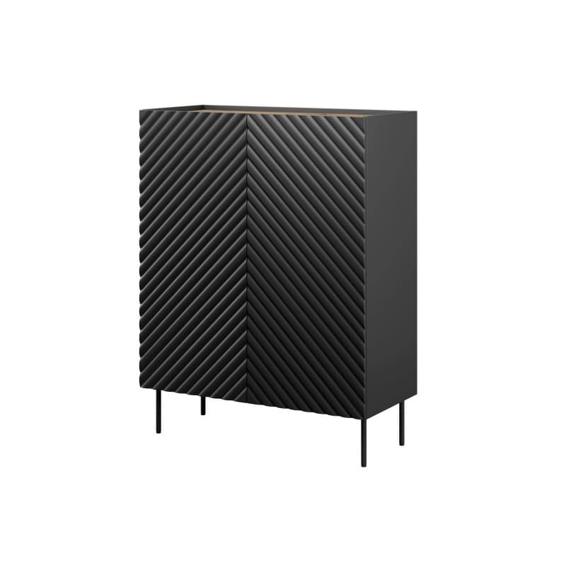 Komoda Onda 2D 127 cm čierna/dub artisan 1