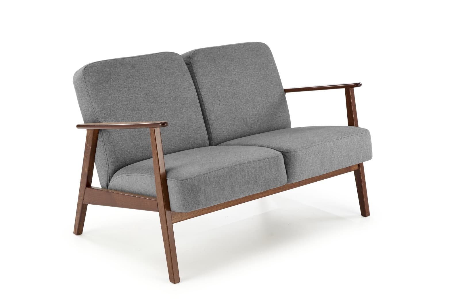 Dvojmiestna pohovka MILANO z masívu 120 cm popolavo sivá 1